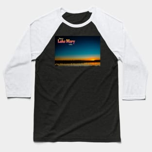 Sunset over Upper Lake Mary Baseball T-Shirt